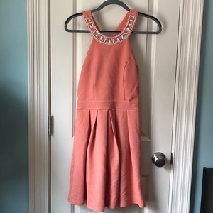 Peach halter dress